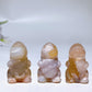 1.2" Mini Flower Agate Dinosaur Carving Crystal Healing Bulk Wholesale