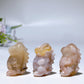 1.2" Mini Flower Agate Dinosaur Carving Crystal Healing Bulk Wholesale