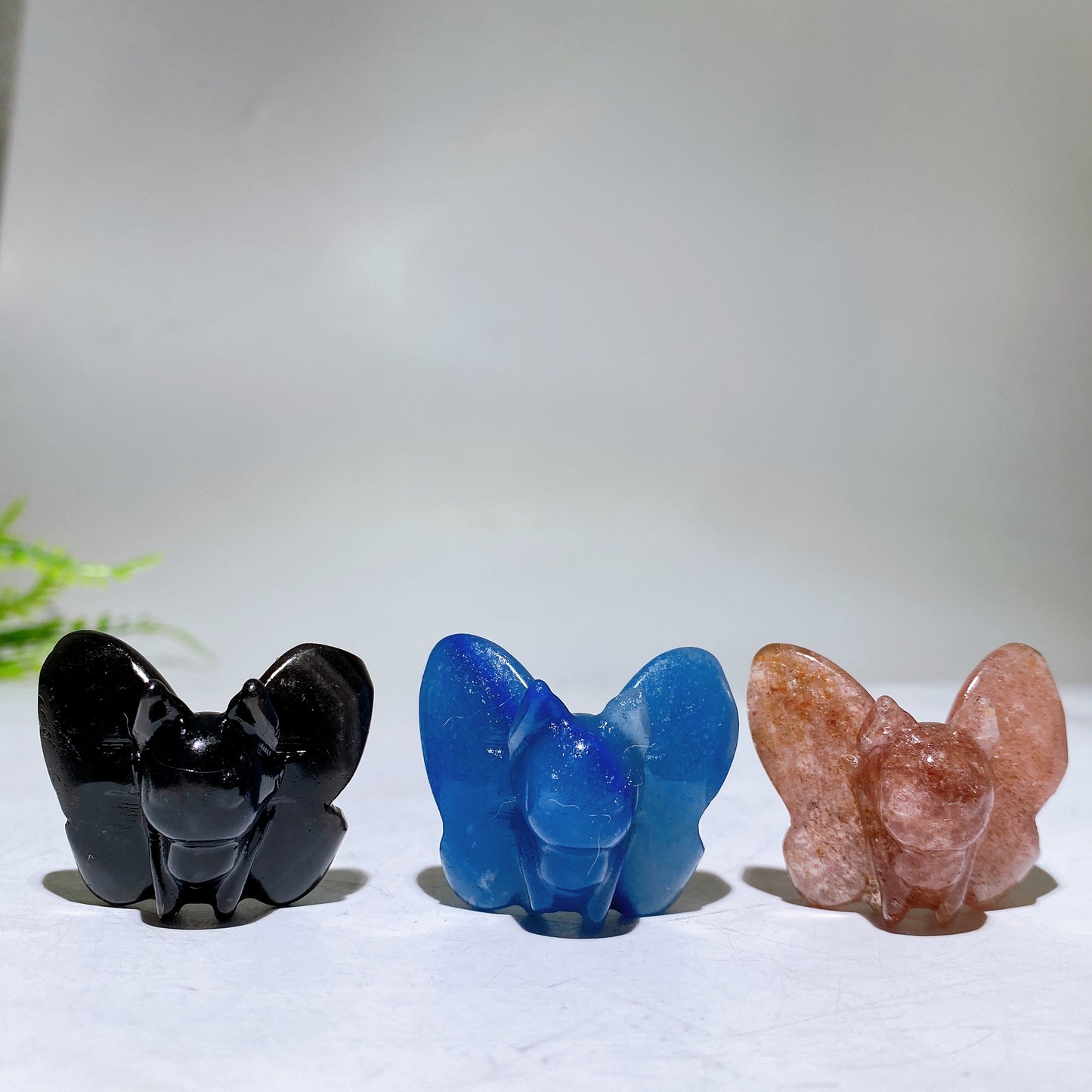 1.4" Natural Crystal Butterfly Carving Wholesale
