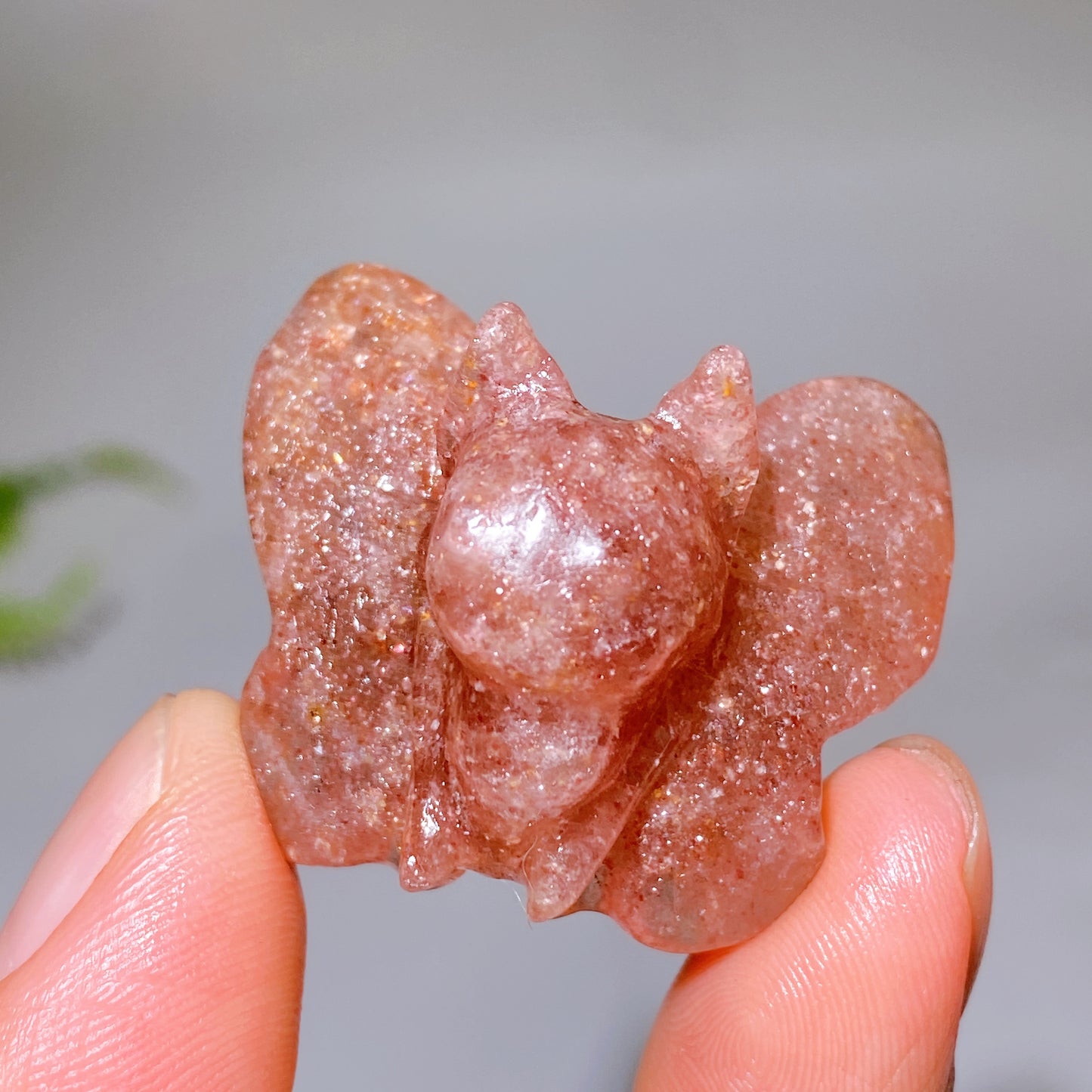 1.4" Natural Crystal Butterfly Carving Wholesale