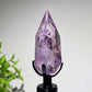 13-17cm Amethyst Clear Quartz Polyhedron with Stand Crystal Healing Bulk Wholesale