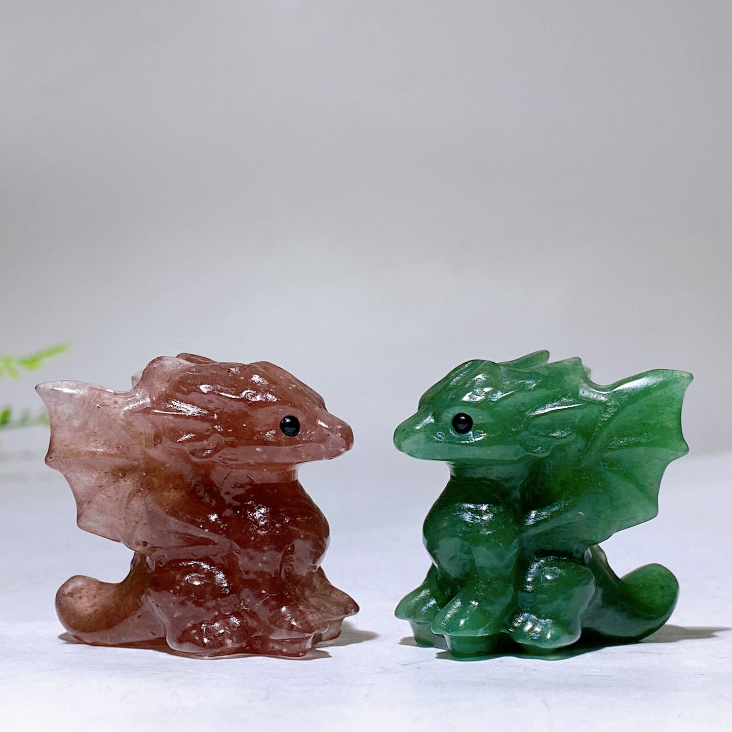 1.4" Natural Crystal Dragon Carving Wholesale