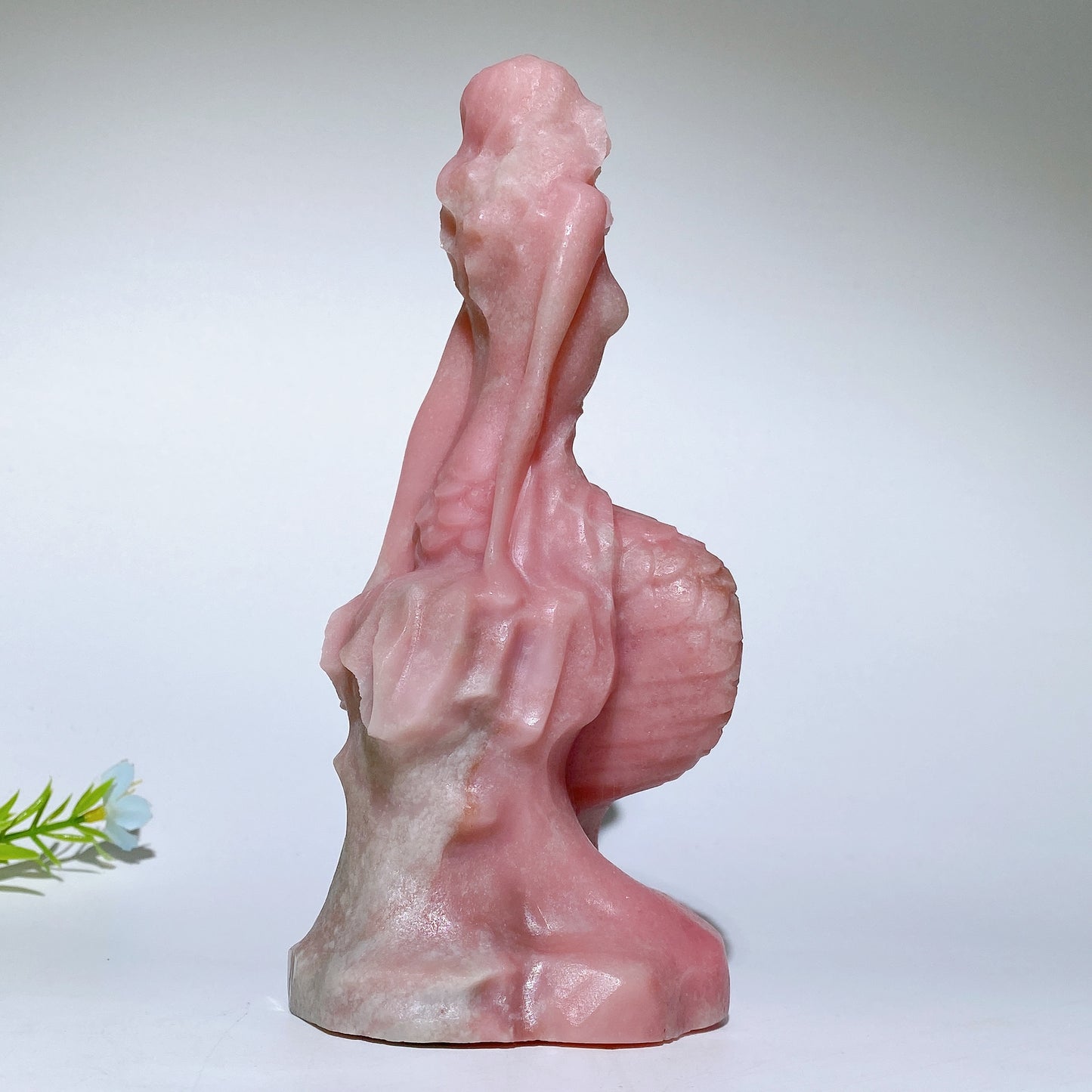 6.9" Pink Jade Mermaid Carvings Crystal Healing Bulk Wholesale