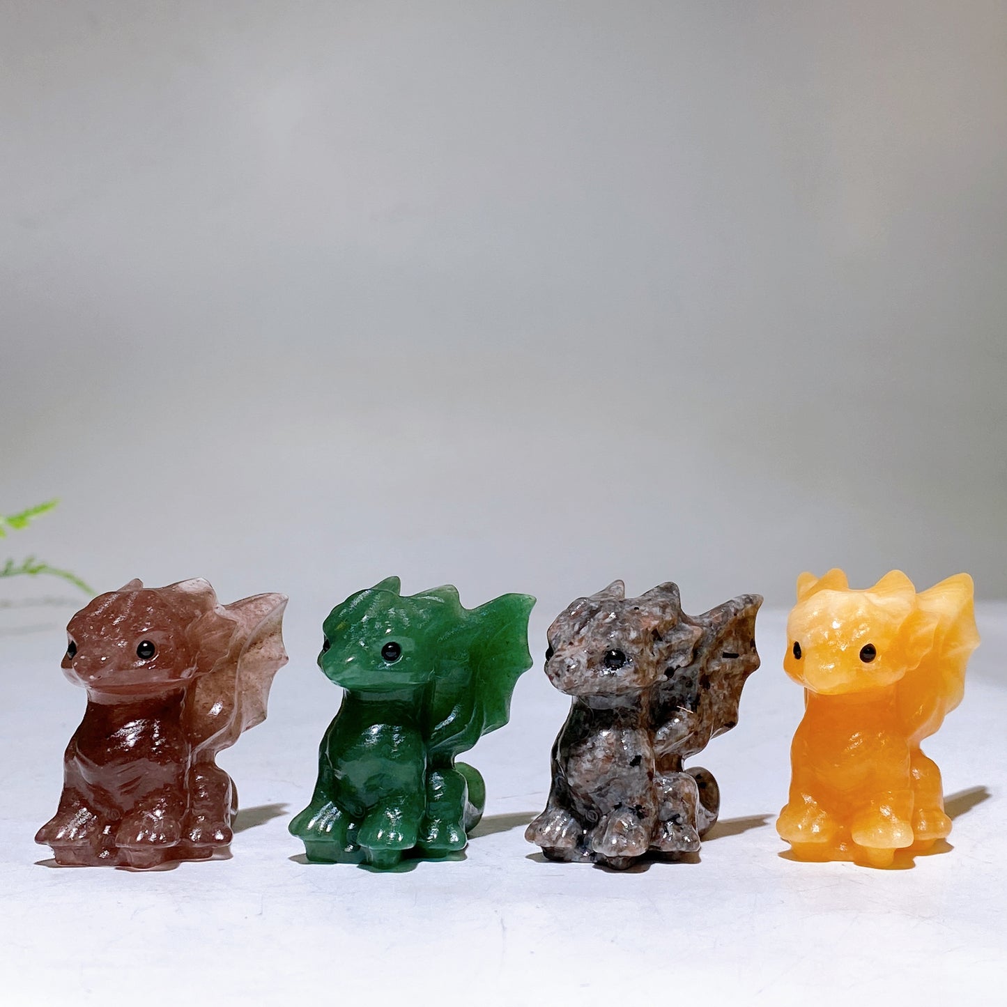 1.4" Natural Crystal Dragon Carving Wholesale