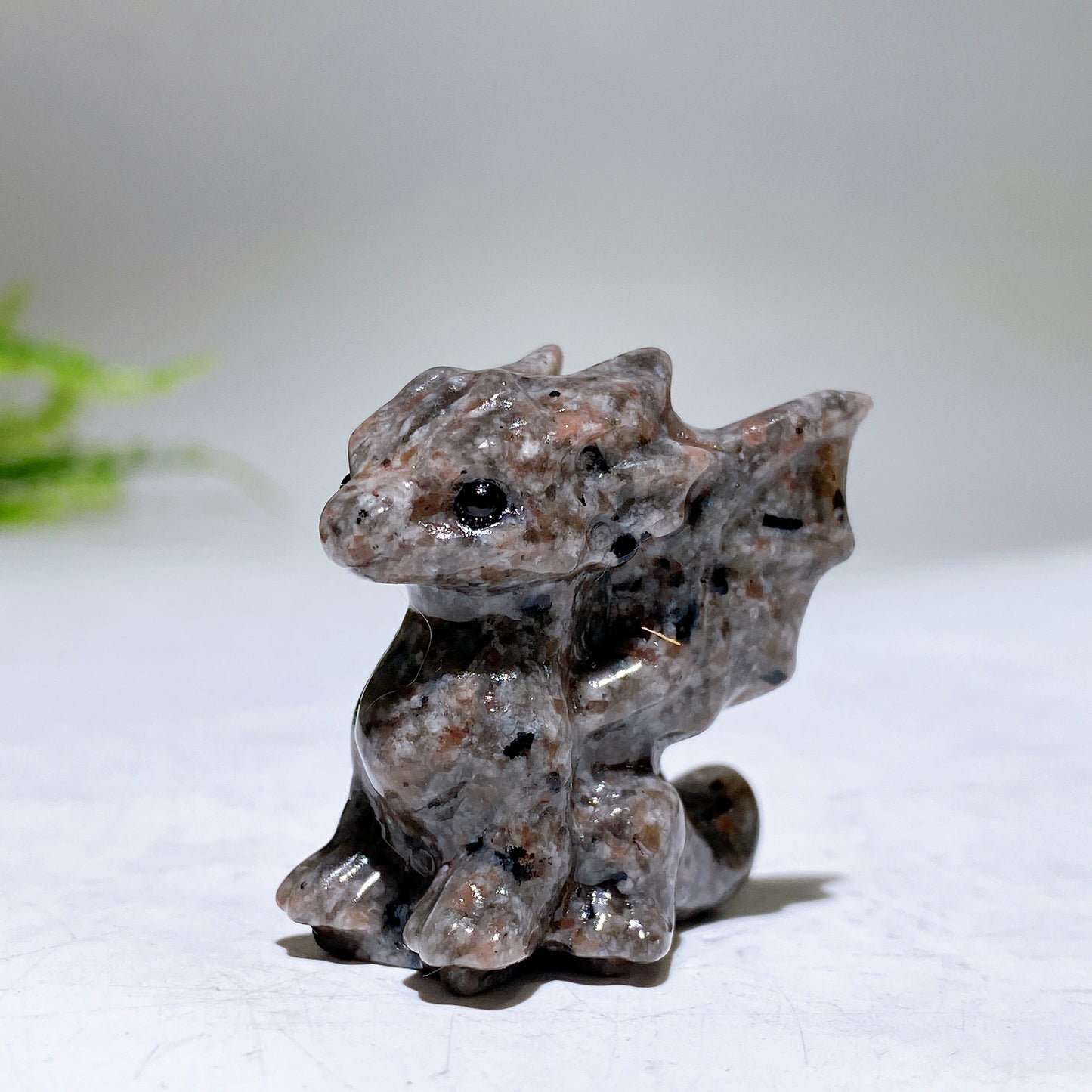 1.4" Natural Crystal Dragon Carving Wholesale