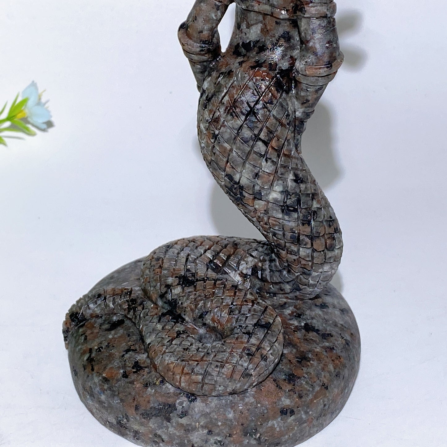 6.9" Yooperlite Garnet Medusa Carvings Bulk Wholesale