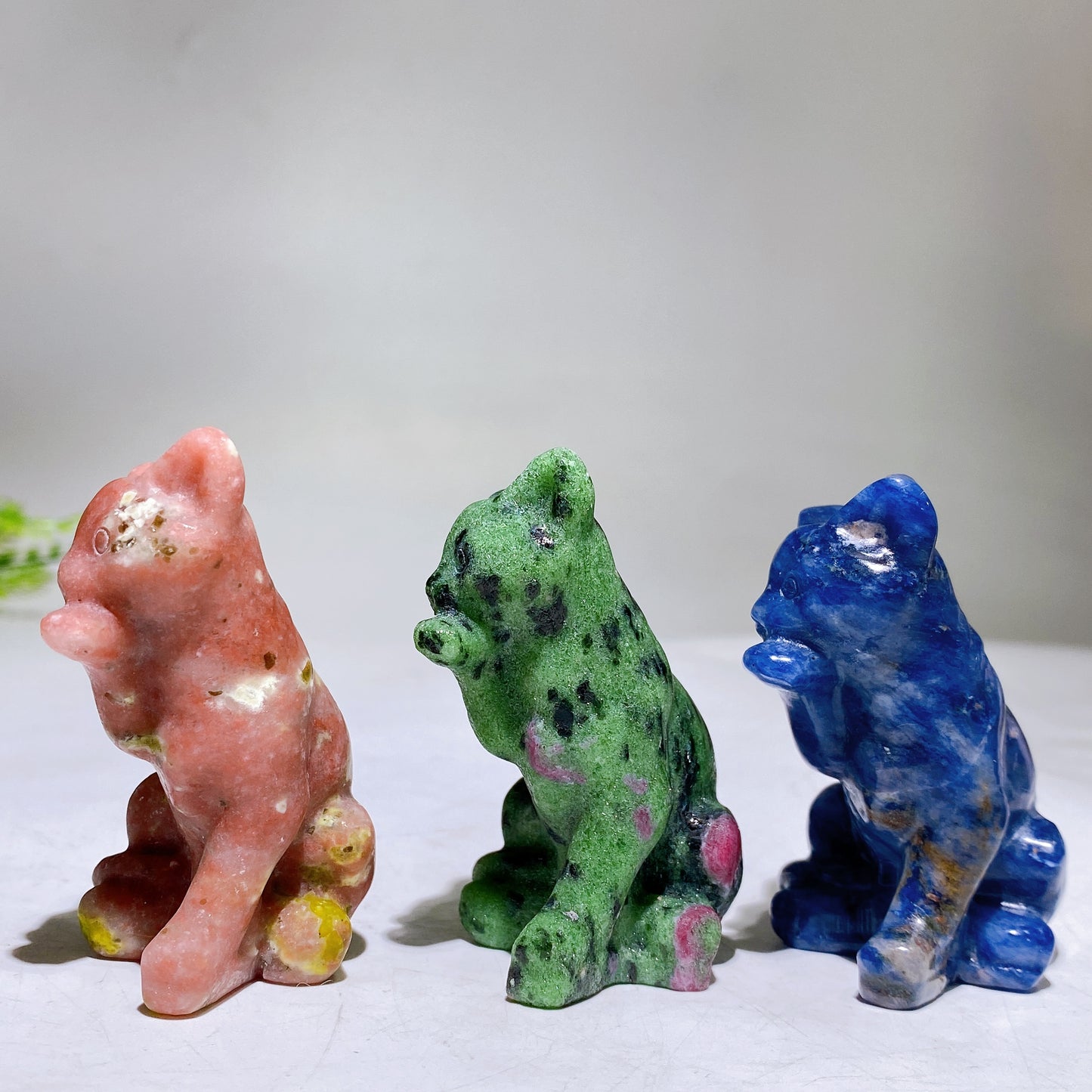 2.5" Natural Crystal Cat Carving Wholesale