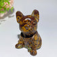 2.3" Mixed Crystal Bull Dog Carvings Bulk Wholesale