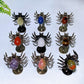Natural Crystal Spider Carving with Fixed Metal Display Stand Wholesale