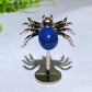 Natural Crystal Spider Carving with Fixed Metal Display Stand Wholesale