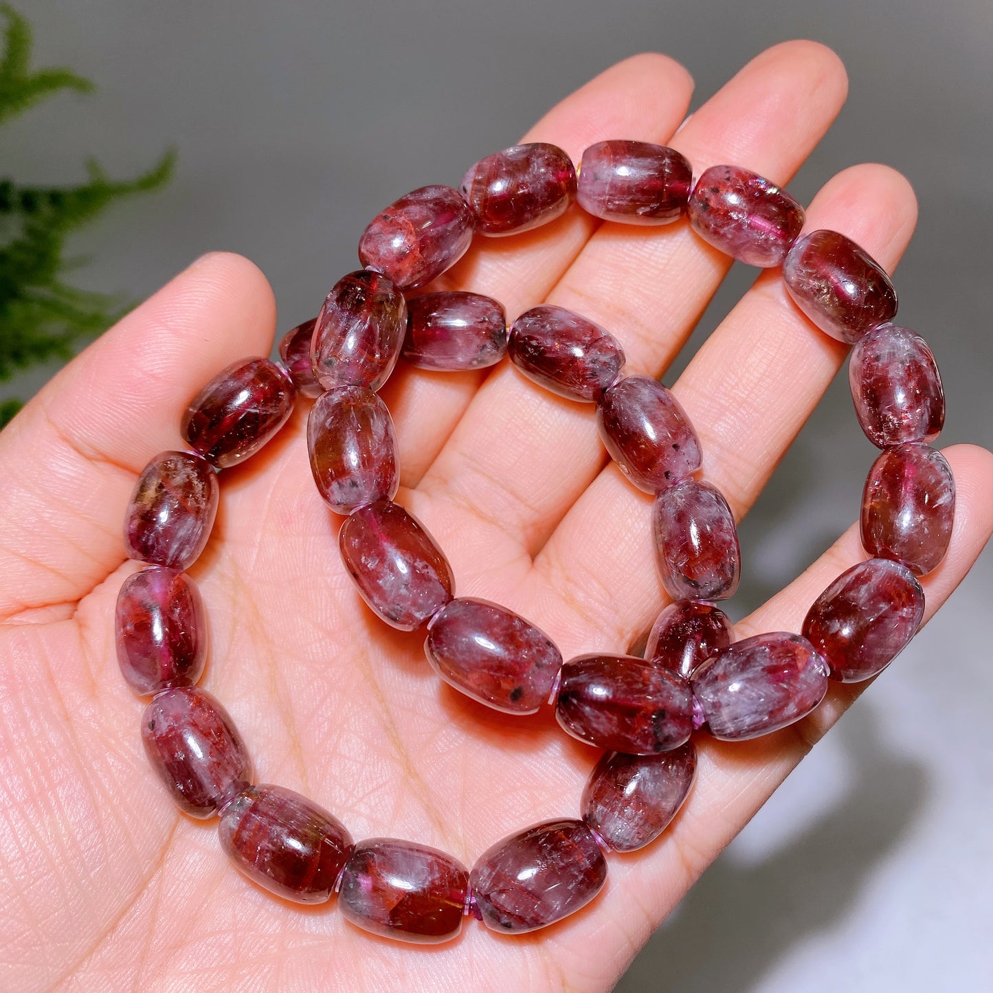 10mm Natural Auralite 23 Barrel Bracelet Wholesale