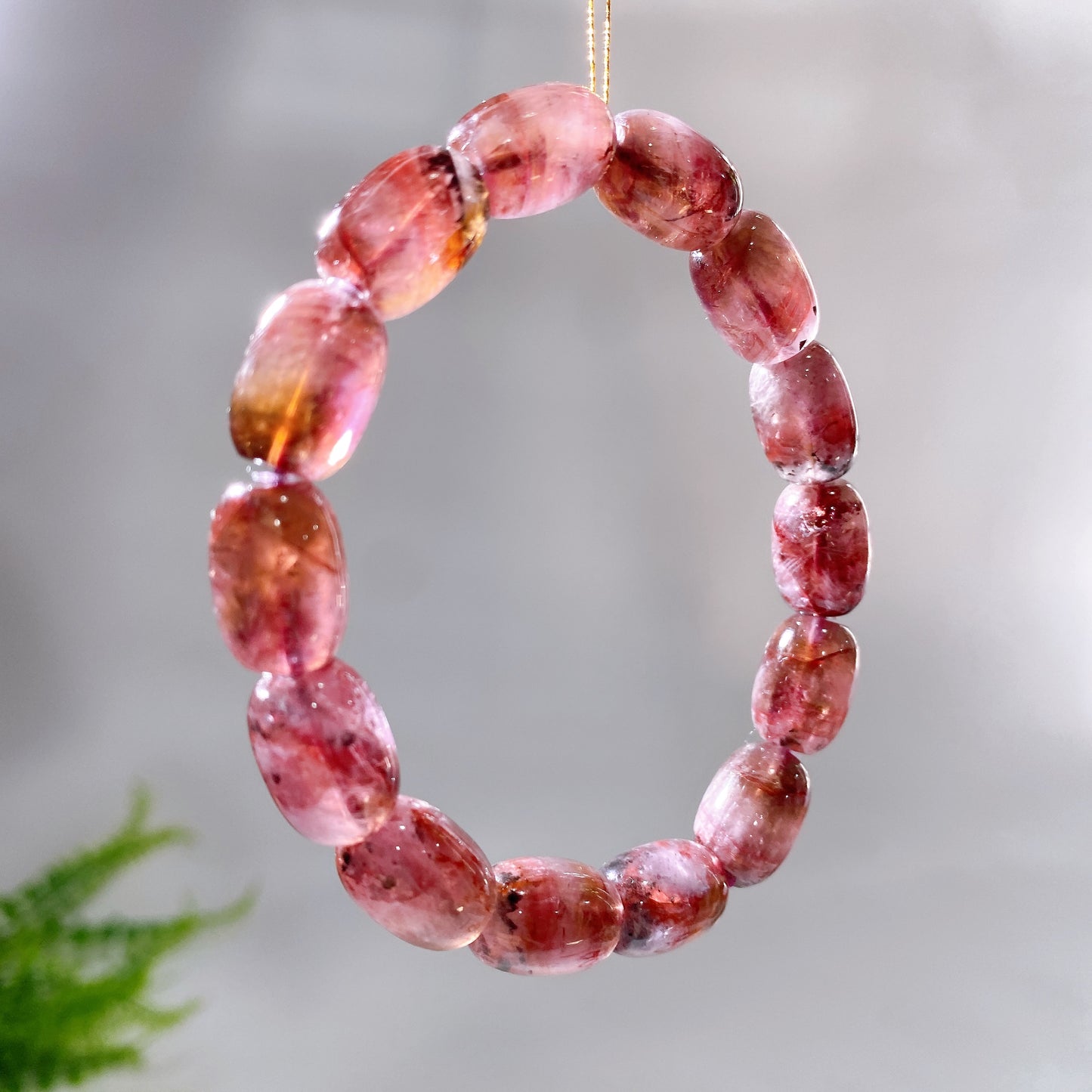 10mm Natural Auralite 23 Barrel Bracelet Wholesale