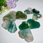 1.9"-4.0” Green Flower Agate Heart Carvings Bulk Wholesale