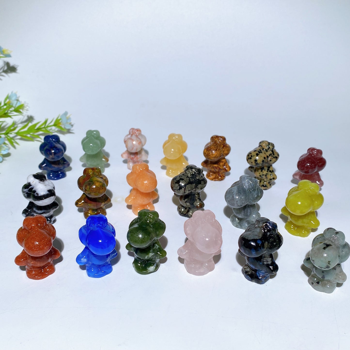 1.6” Mixed Crystal Yoxi Carvings Bulk Wholesale