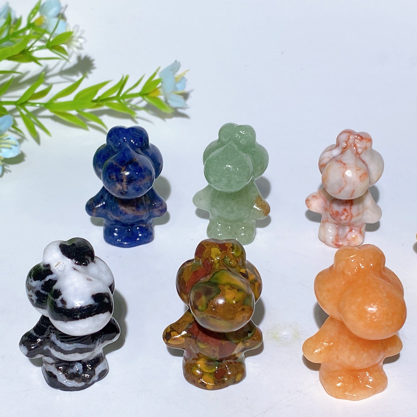 1.6” Mixed Crystal Yoxi Carvings Bulk Wholesale