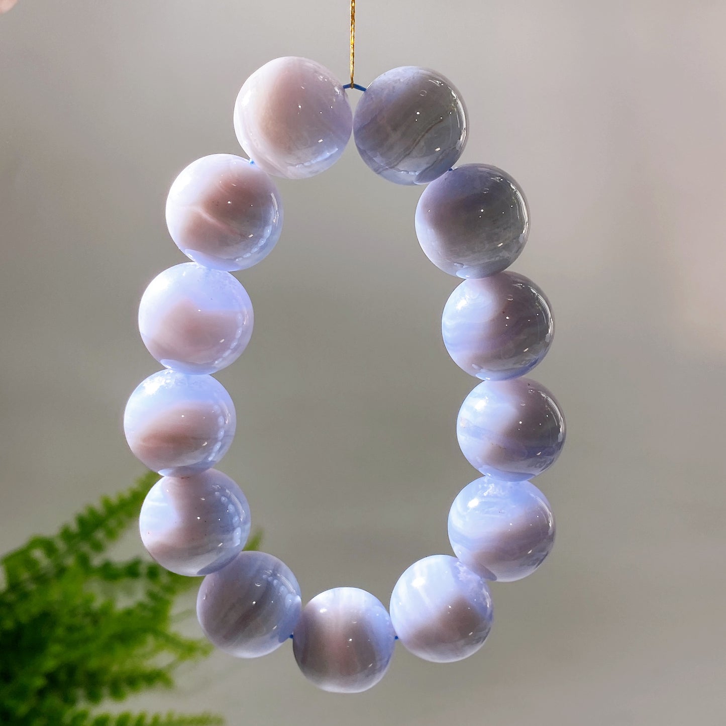 19mm Natural Blue Lace Agate Bracelet Wholesale