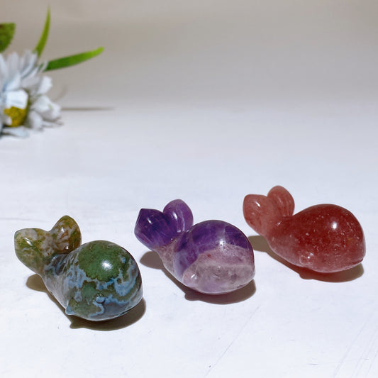 1.6" Crystal Whale Carving Crystal Healing Bulk Wholesale