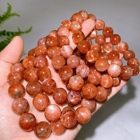13mm 14mm 15mm Natural Golden Sunstone Bracelet Wholesale
