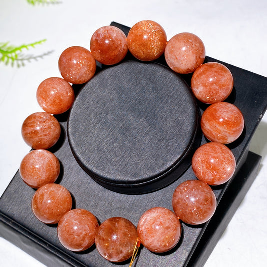 13mm 14mm 15mm Natural Golden Sunstone Bracelet Wholesale