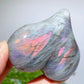 2.5"-2.8" Labradorite Peach Heart Carvings Bulk Wholesale