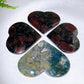 Atrophylite Garnet Moss Agate Heart Carving Wholesale