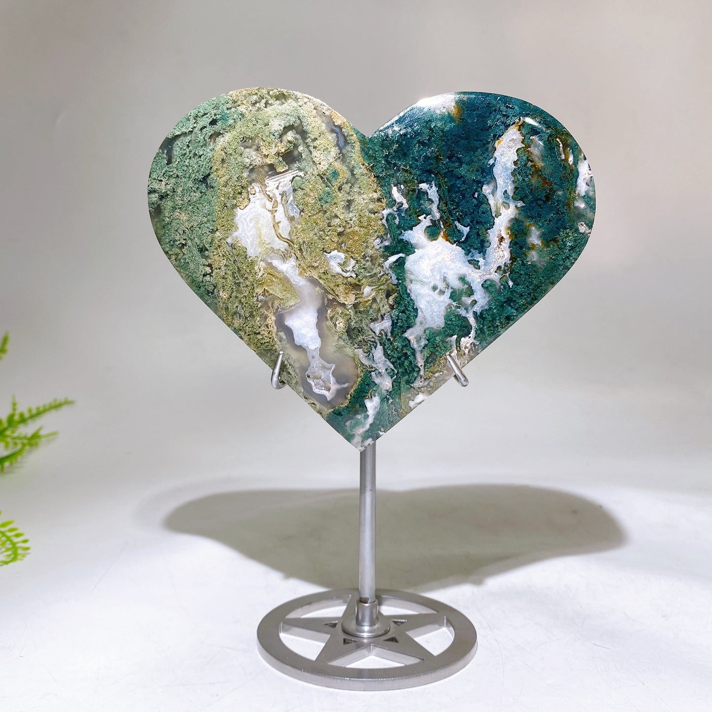 Atrophylite Garnet Moss Agate Heart Carving Wholesale