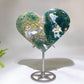 Atrophylite Garnet Moss Agate Heart Carving Wholesale