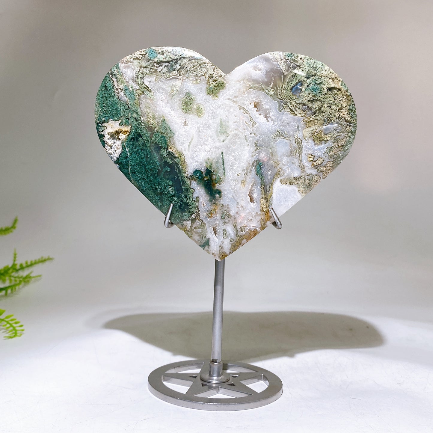 Atrophylite Garnet Moss Agate Heart Carving Wholesale