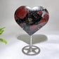 Atrophylite Garnet Moss Agate Heart Carving Wholesale