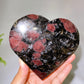 Atrophylite Garnet Moss Agate Heart Carving Wholesale