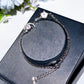 Cooper Silver Plated Rose Quartz Moon & Star Bracelet Crystal Healing Bulk Wholesale