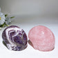 3.6" Dream Amethyst Rose Quartz Brain Carving Crystal Healing Bulk Wholesale