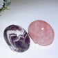 3.6" Dream Amethyst Rose Quartz Brain Carving Crystal Healing Bulk Wholesale