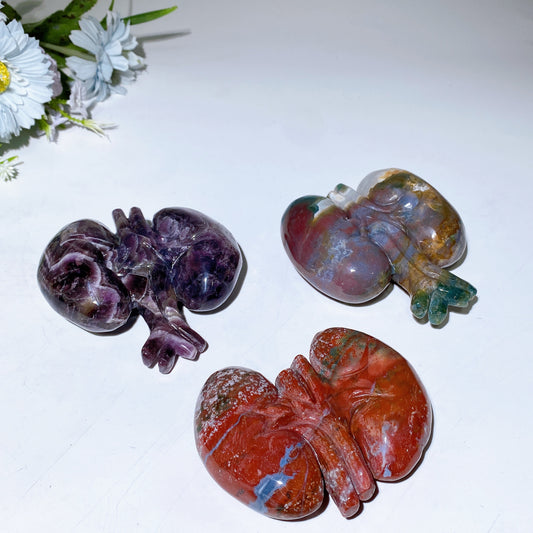 3.9" Crystal Lung Carving Crystal Healing Bulk Wholesale