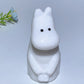 3.1"-3.8" White Jade Hippo Family Carvings Bulk Wholesale