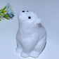 1.9"-2.2" White Jade Polar Bear Carvings Bulk Wholesale