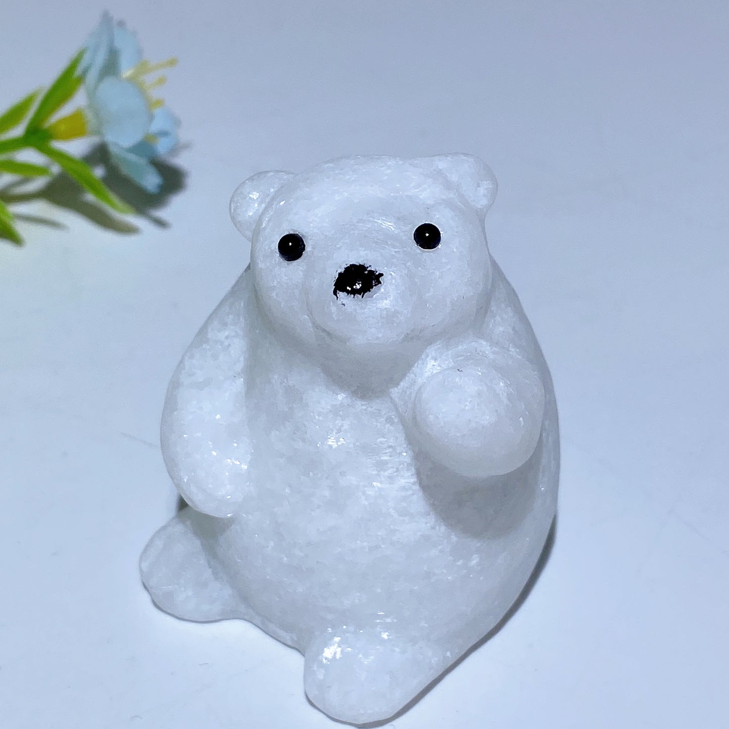 1.9"-2.2" White Jade Polar Bear Carvings Bulk Wholesale