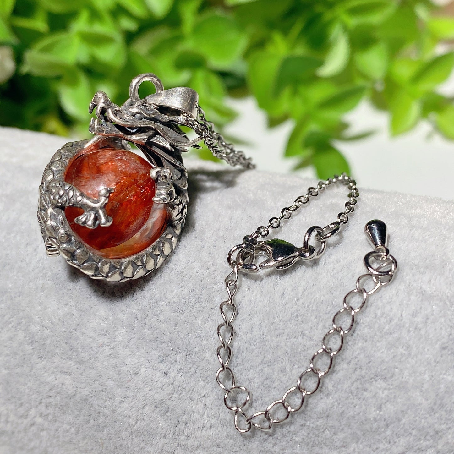 Sterling Silver Topaz Fire Quartz Dragon Design Necklace Bulk Wholesale