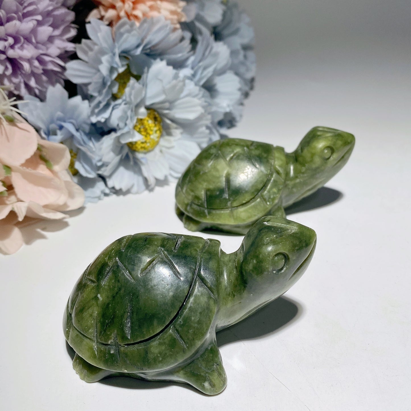 3.1" Serpentine Tortoise Carvings Bulk Wholesale