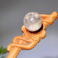 18cm Wooden Rutilated Quartz Garden Quartz Hairpin Crystal Healing Bulk Wholesale