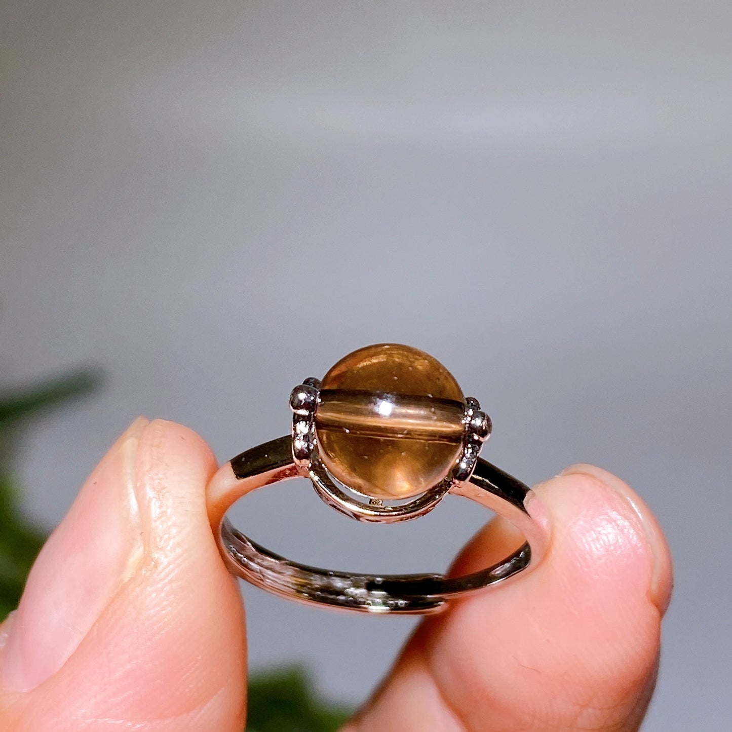 Cooper Silver Plated Crystal Ring Crystal Healing Bulk Wholesale