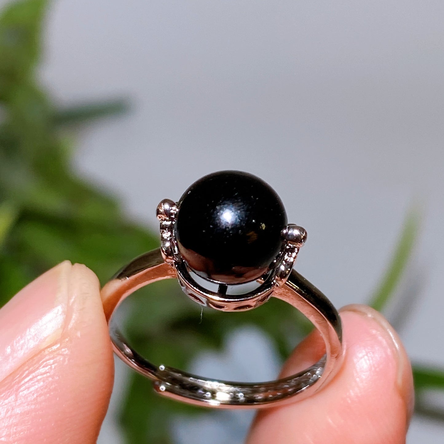 Cooper Silver Plated Crystal Ring Crystal Healing Bulk Wholesale