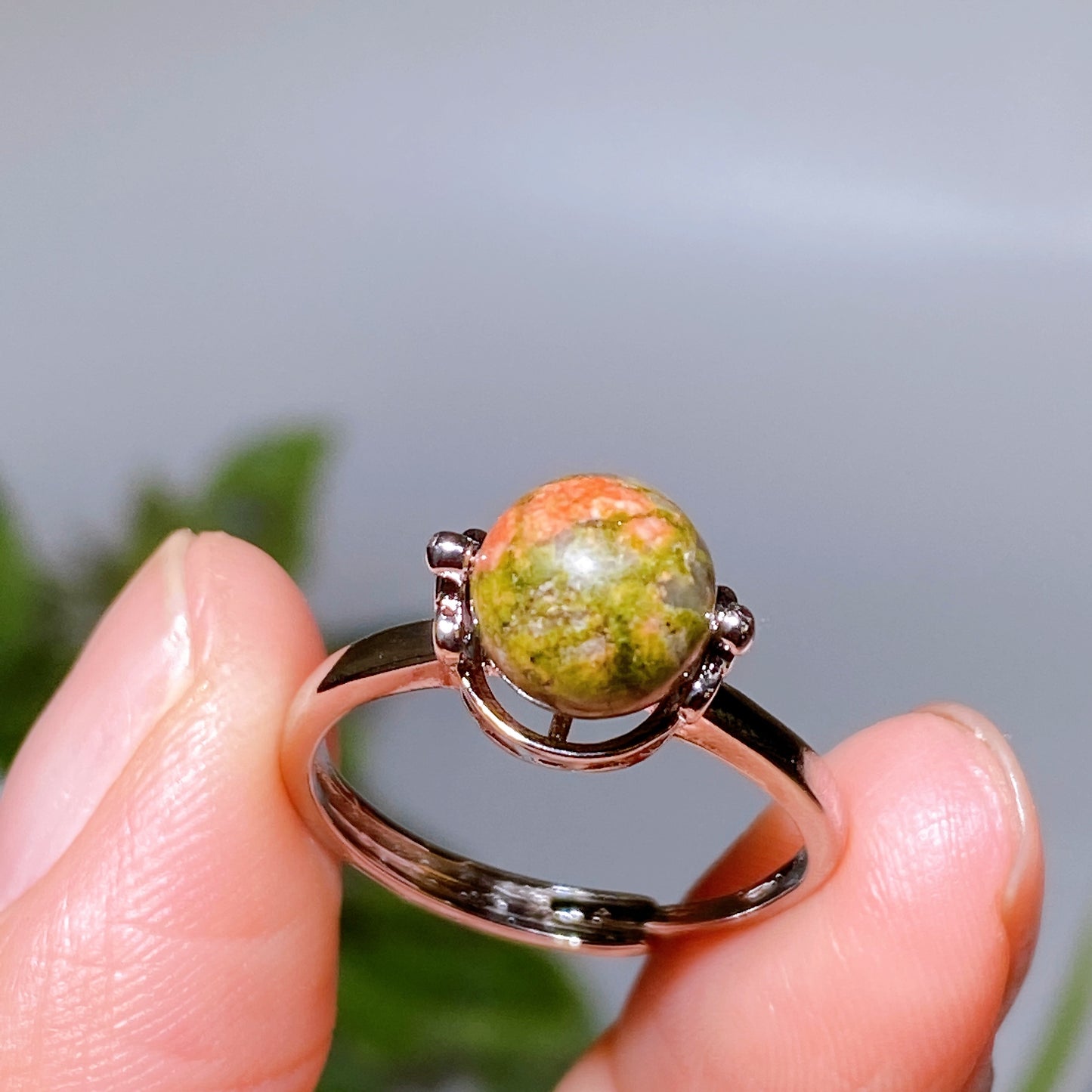 Cooper Silver Plated Crystal Ring Crystal Healing Bulk Wholesale