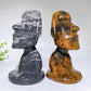 5.2" Jade Picasso Stone Moai Carvings Bulk Wholesale