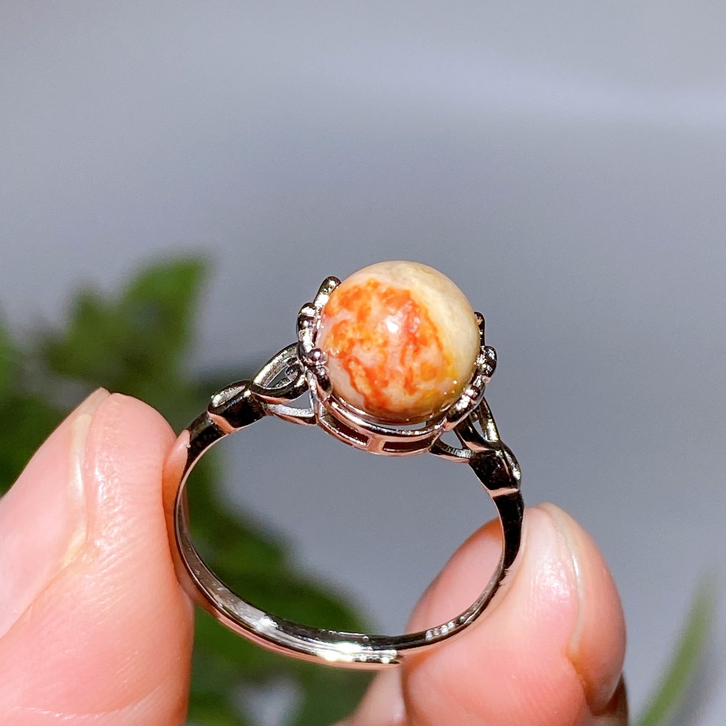Cooper Silver Plated Crystal Ring Crystal Healing Bulk Wholesale