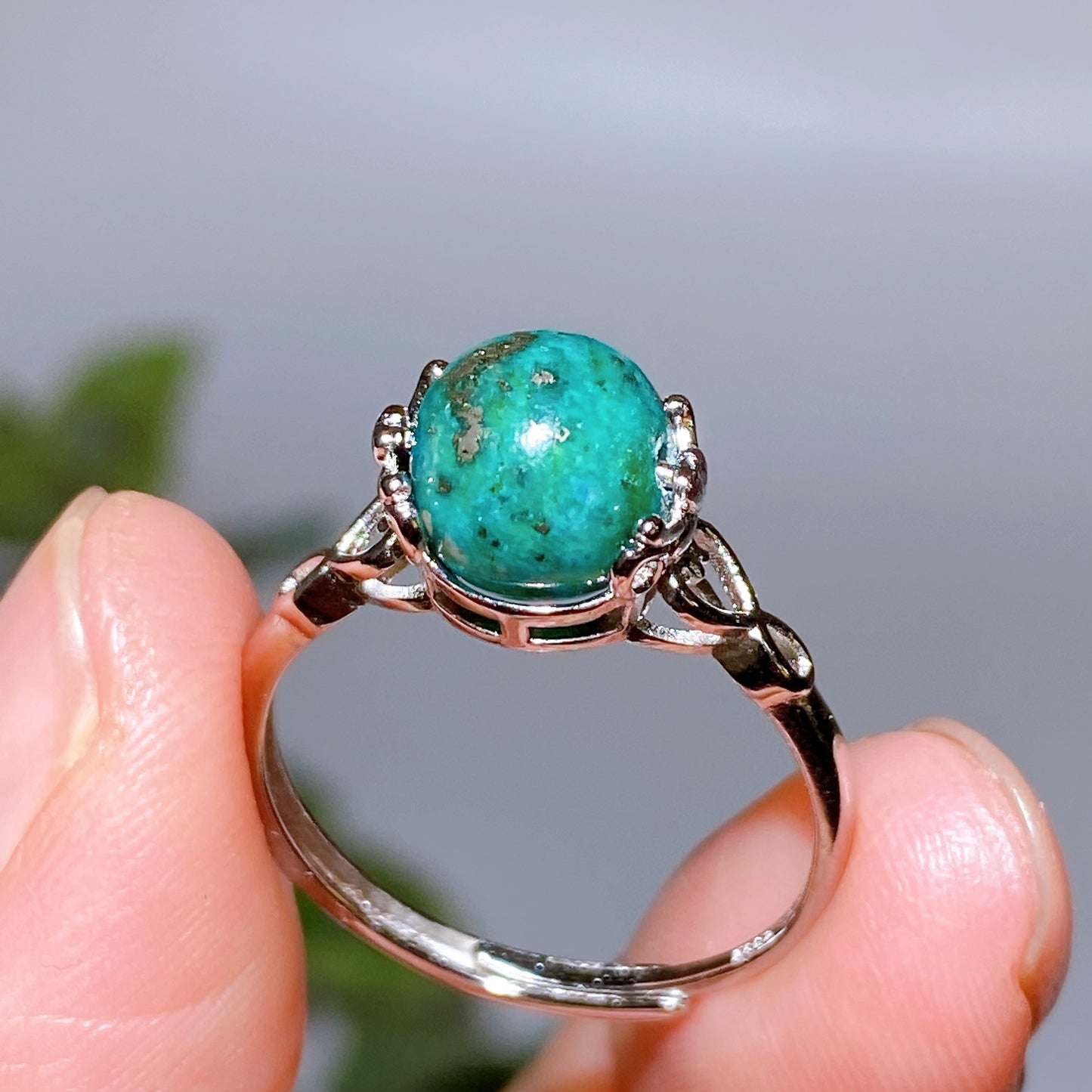 Cooper Silver Plated Crystal Ring Crystal Healing Bulk Wholesale