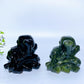 3.0" Black Obsidian Serpentine Skulls Carvings Crystal Healing Bulk Wholesale