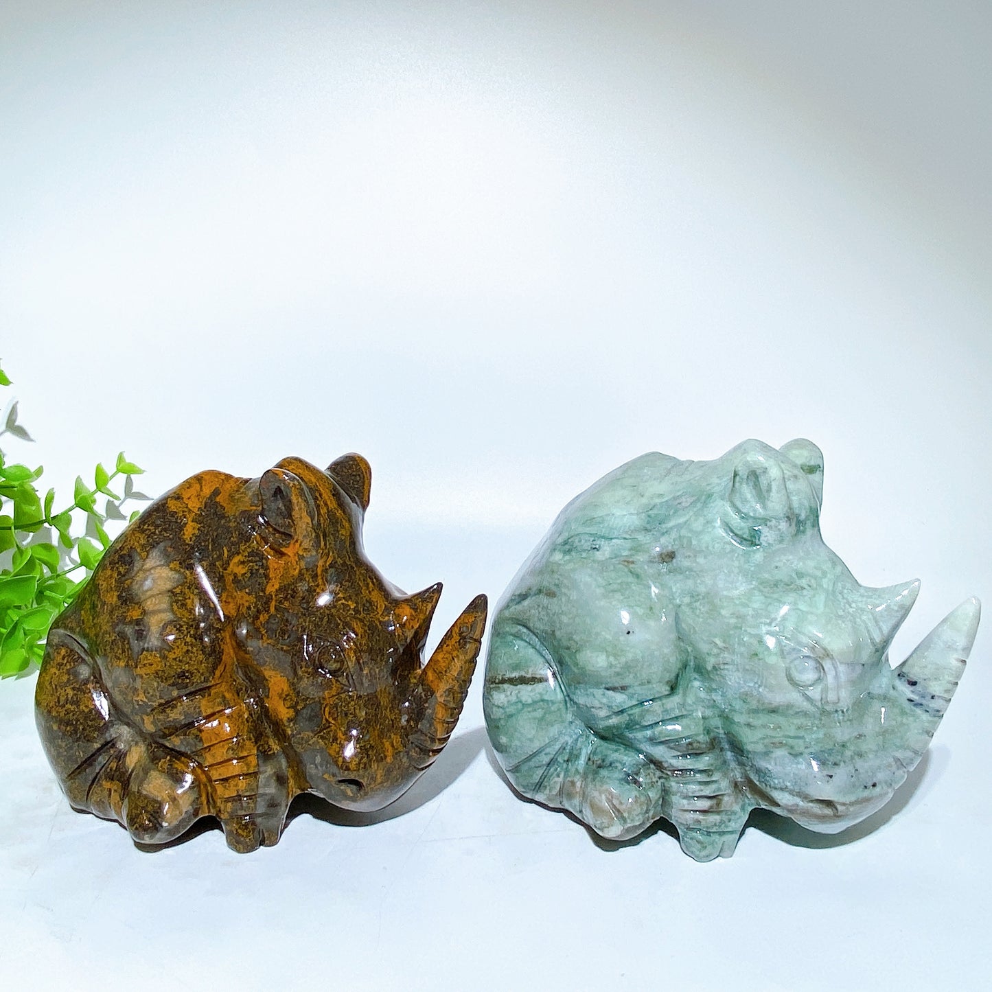 4.5" Jade Rhinoceros Carvings Bulk Wholesale