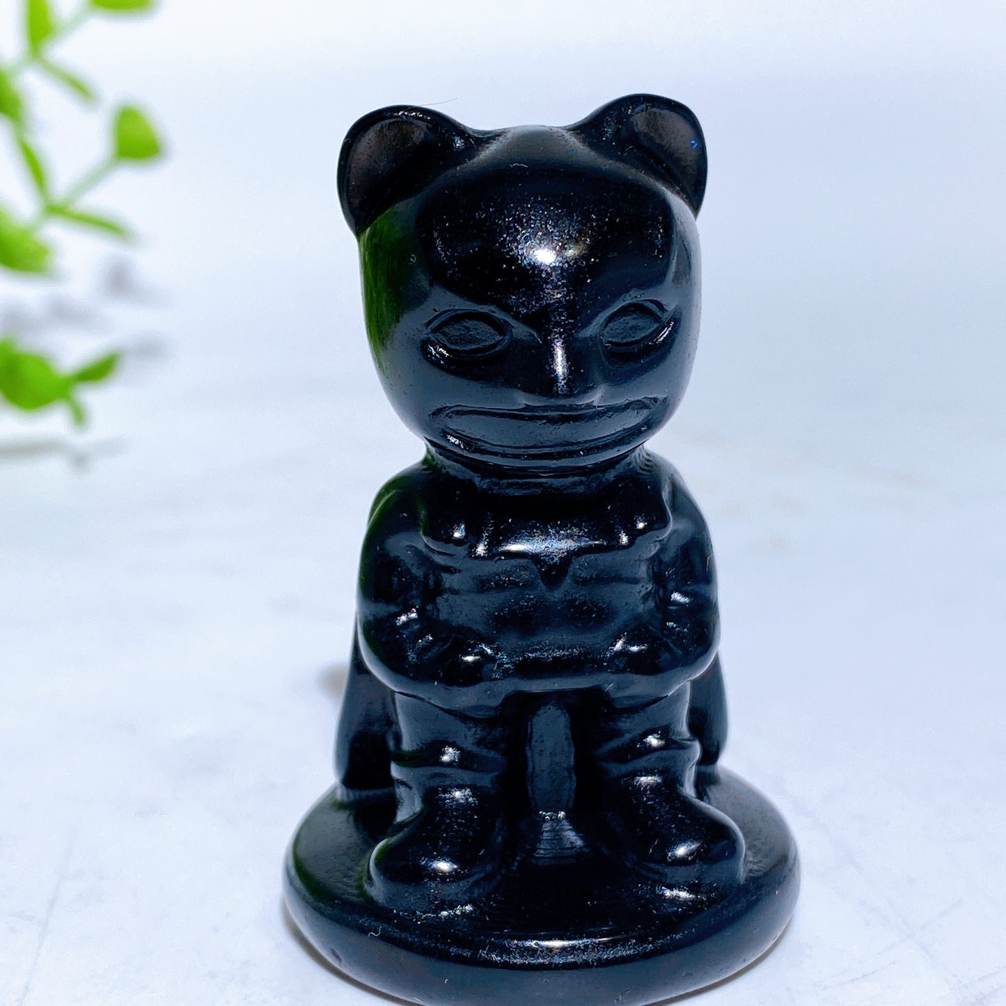 2.1" Black Obsidian Marvel Series Character Carvings Crystal Healing Bulk Wholesale