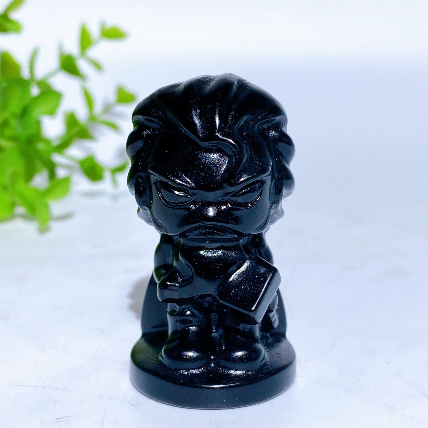 2.1" Black Obsidian Marvel Series Character Carvings Crystal Healing Bulk Wholesale